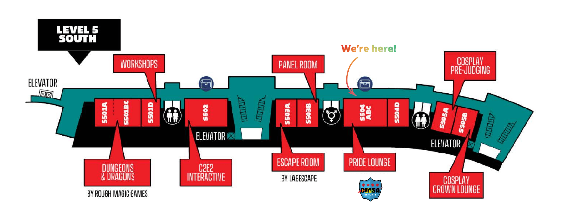 C2E2 Level 5 South Map